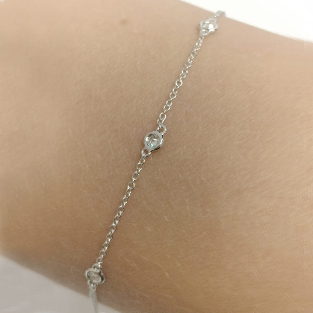 Yardley 5 Diamond 18K White Gold Diamond Bracelet