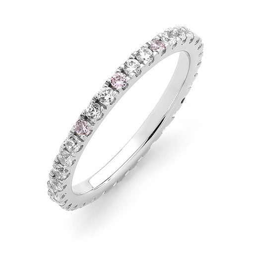 Praise Pink Diamond Wedding Band - KL Diamonds