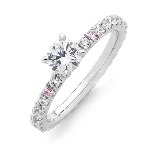 Penney Pink Diamond Engagement Ring - KL Diamonds