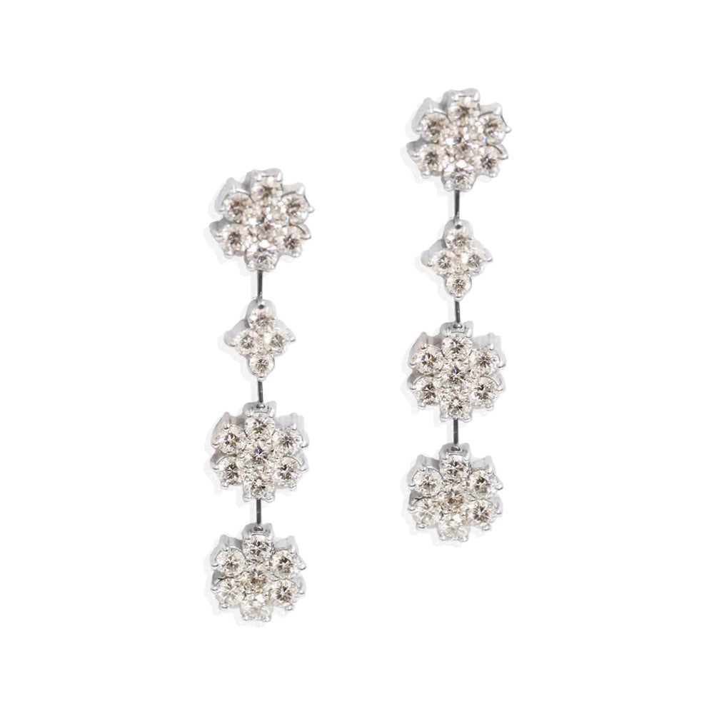 18ct White gold diamond earrings - KL Diamonds