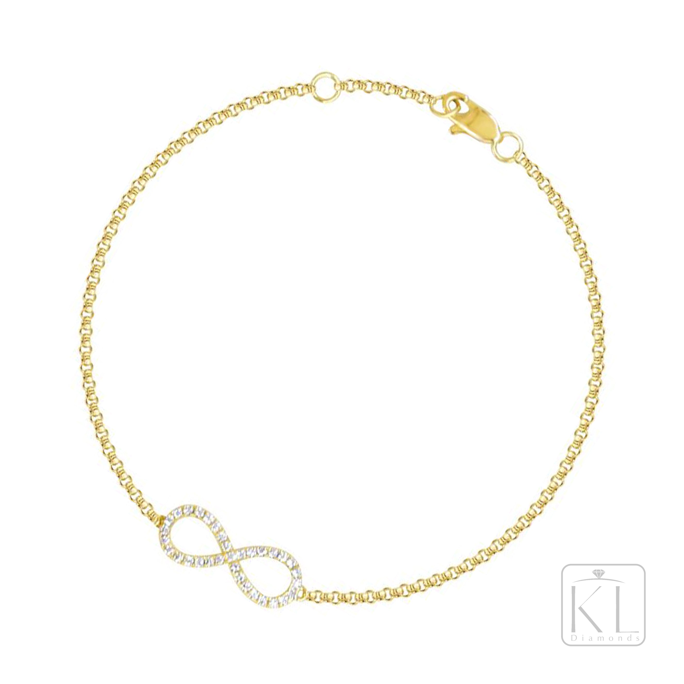 Infinite 18ct Yellow Gold Diamond Bracelet - KL Diamonds