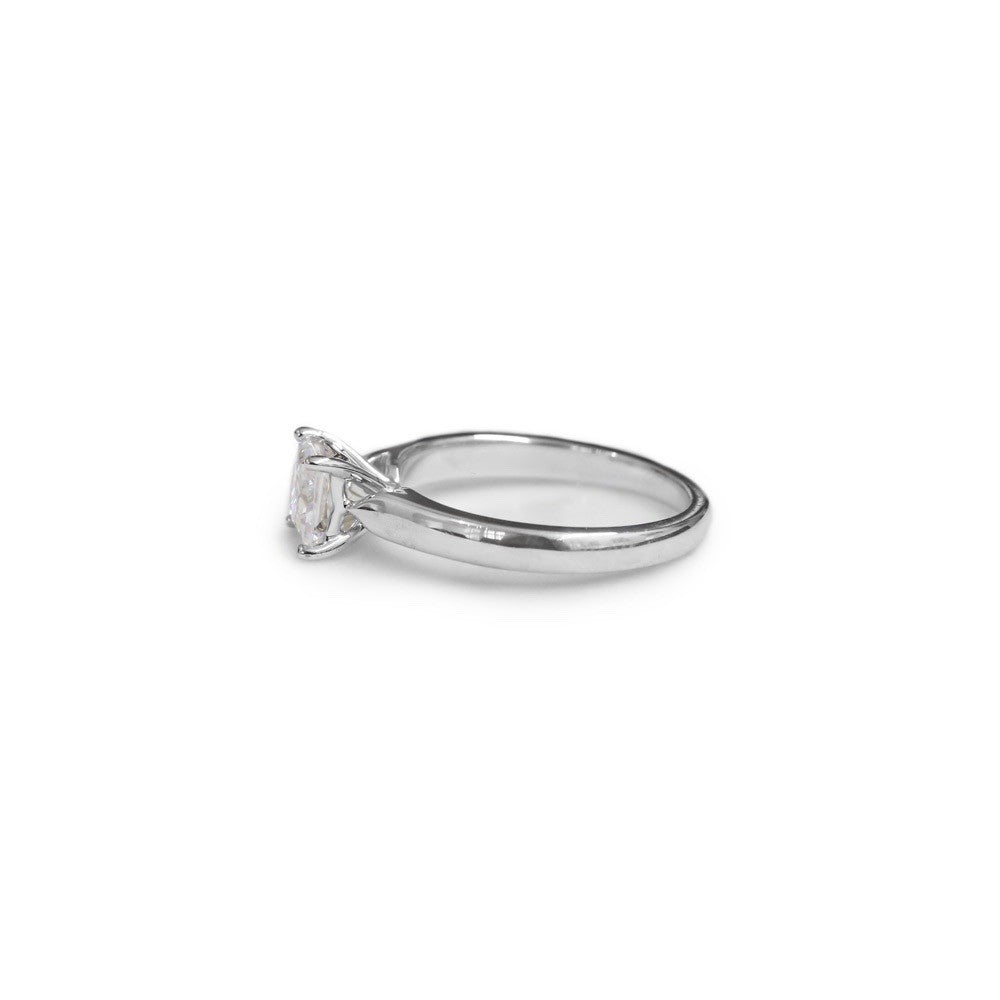 Solitaire princess cut diamond engagement ring - KL Diamonds