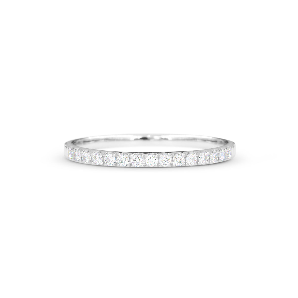 18ct White gold diamond wedding ring - KL Diamonds