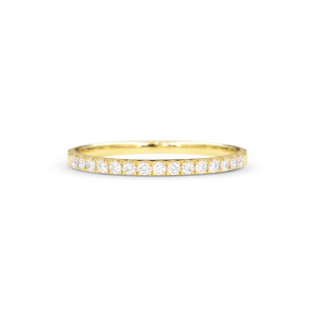 18ct Yellow gold diamond wedding ring - KL Diamonds