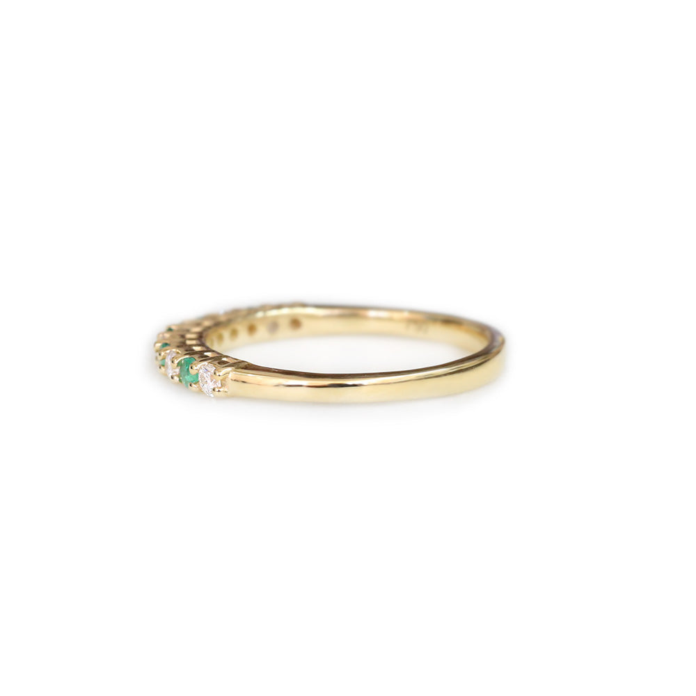 18ct Yellow gold emerald & diamond ring - KL Diamonds