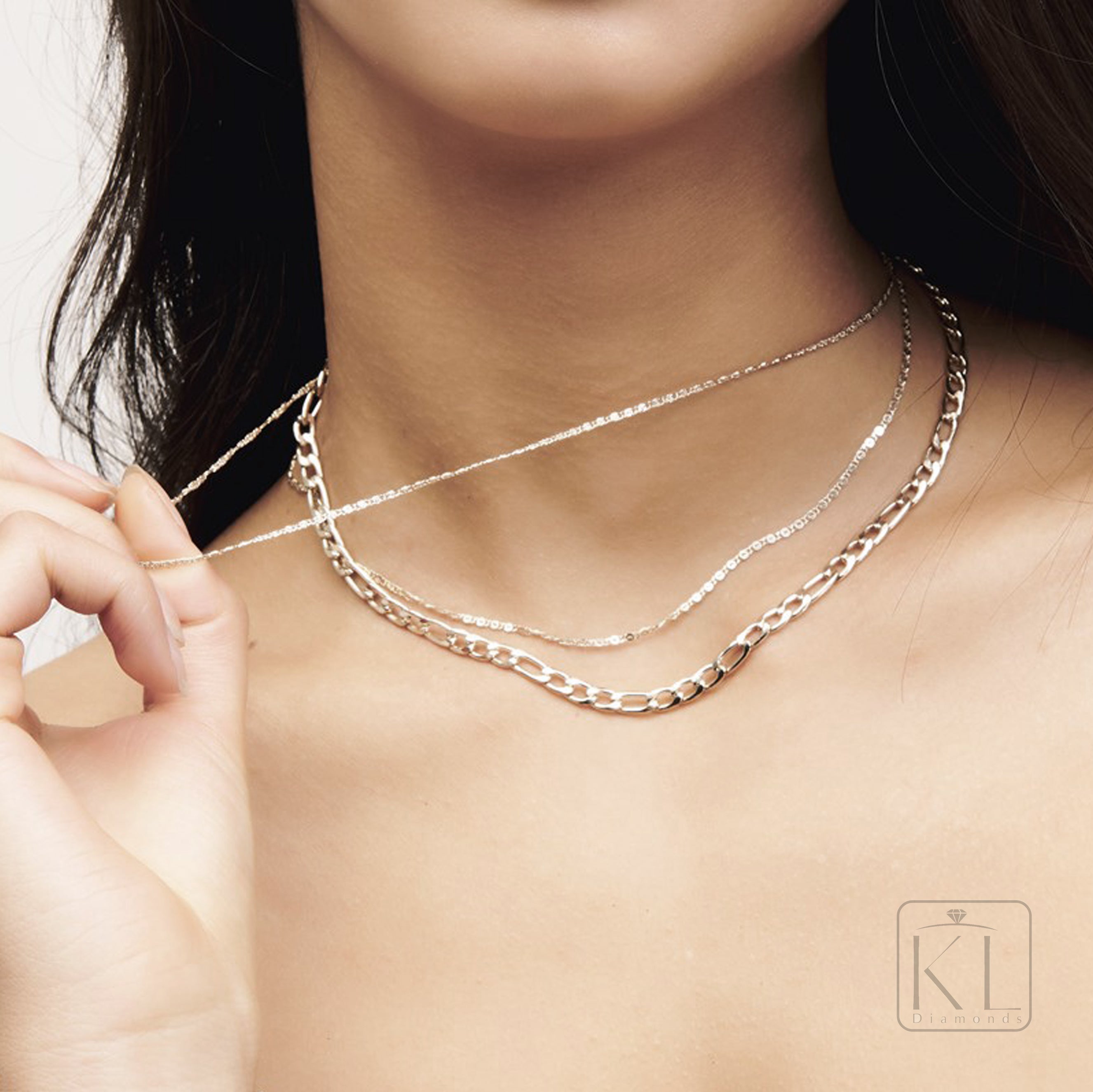 St James 18ct White Gold Chain - KL Diamonds