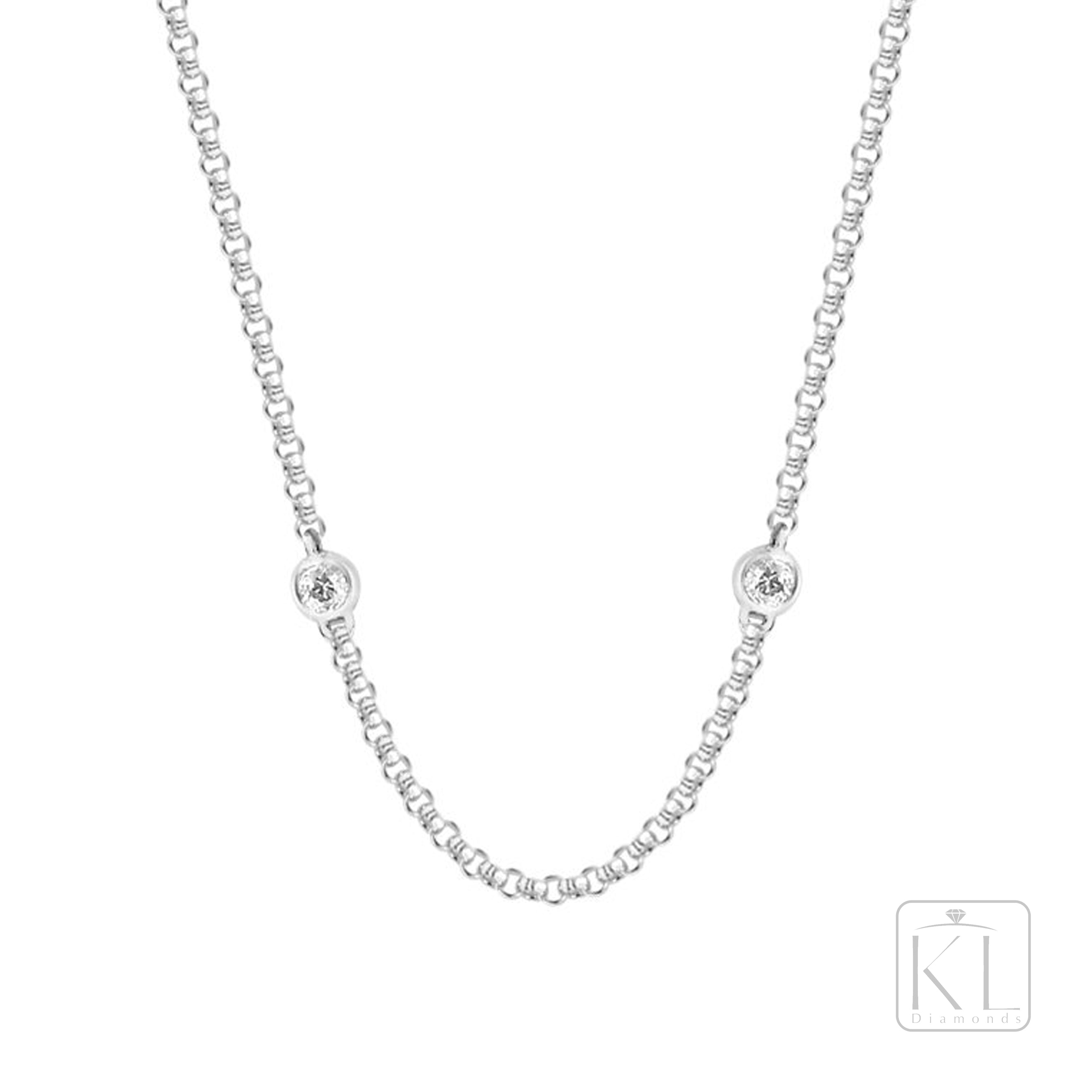 Yardley 18ct White Gold Diamond Chain - KL Diamonds