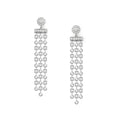 Dramatique 18K White Gold & Diamond Round & Square Chandelier Drop Earrings