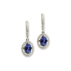 18ct White gold sapphire & diamond earrings - KL Diamonds