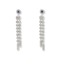 18ct White gold sapphire and diamond earrings - KL Diamonds