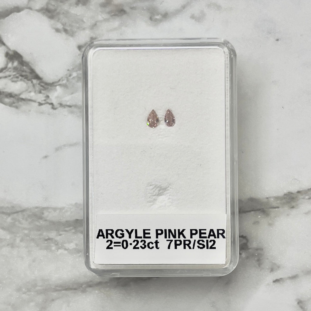 .23ct Authentic Australian Pink Pear Cut Diamond Matched Pairs - 7PR
