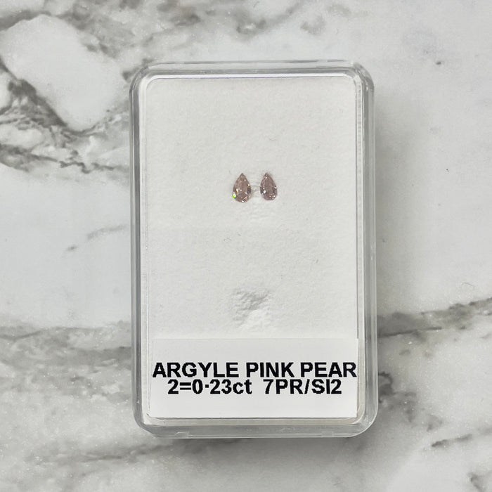 .23ct Authentic Australian Pink Pear Cut Diamond Matched Pairs - 7PR