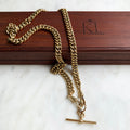 9K Yellow Gold Albert Chain Necklace