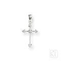 Christa 18ct White Gold & Diamond Cross - KL Diamonds