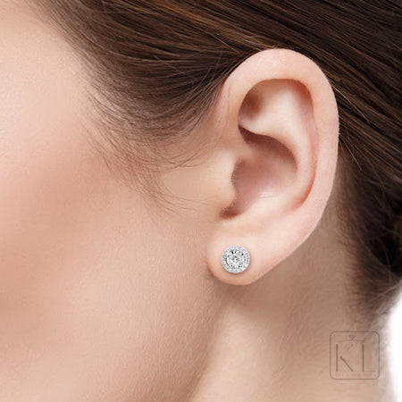 Cloud 9ct Gold & Diamond Earrings - KL Diamonds