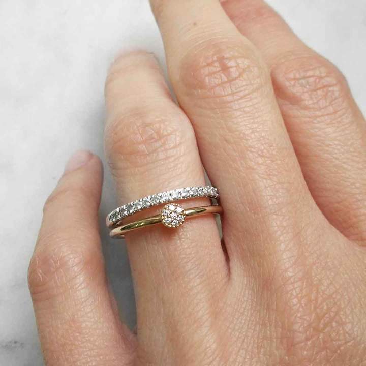 Desert Daisy 9K Gold Stackable Ring