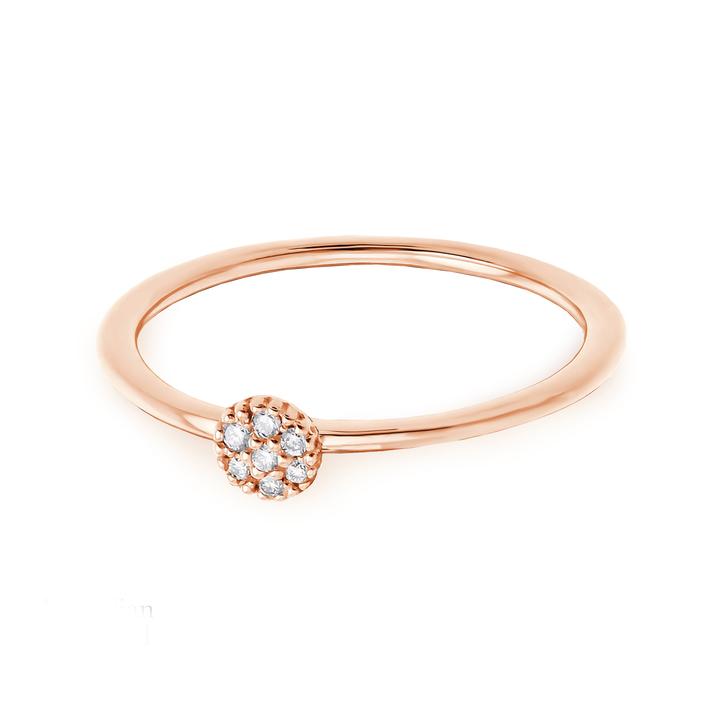 Desert Daisy 9K Gold Stackable Ring