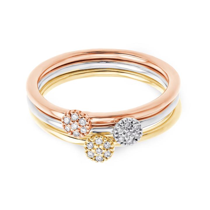 Desert Daisy 9K Gold Stackable Ring