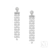 Dramatique 18ct White Gold & Diamond Drop Earrings - KL Diamonds