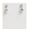 18ct White gold Aquamarine and diamond earrings - KL Diamonds