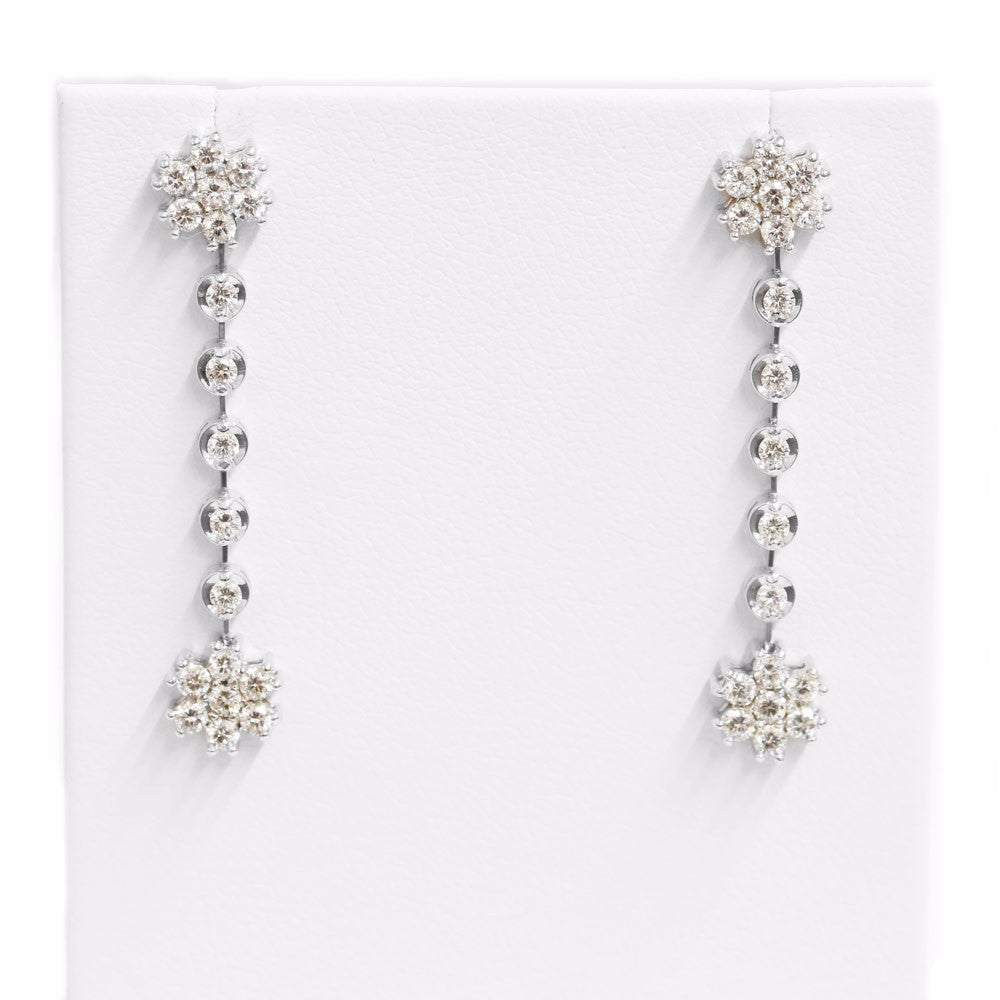 18ct White gold diamond earrings - KL Diamonds