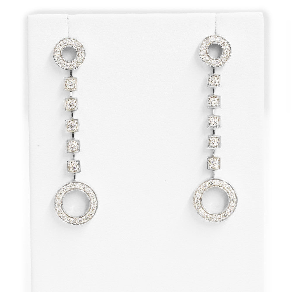 18ct White gold diamond earrings - KL Diamonds