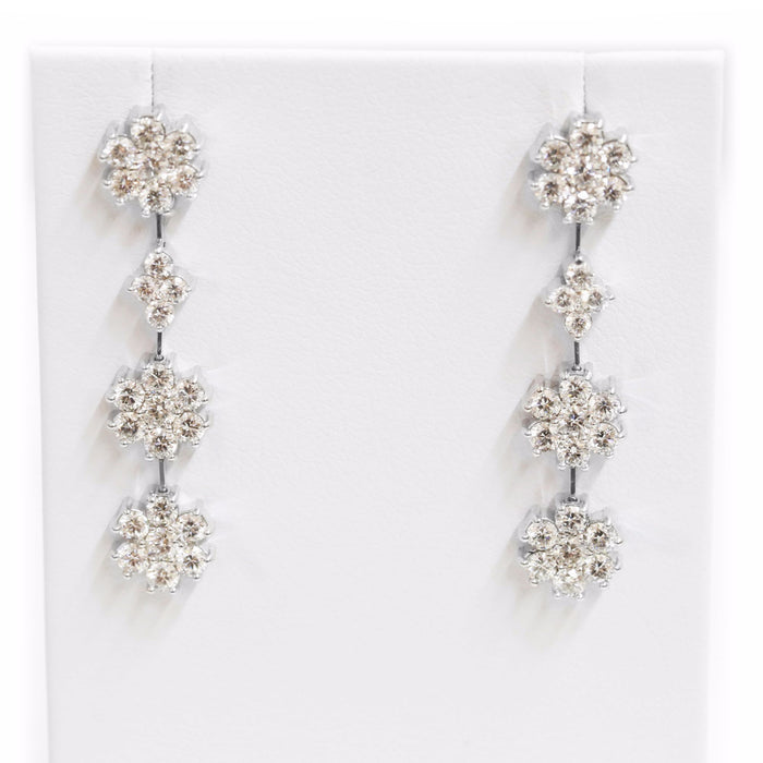18ct White gold diamond earrings - KL Diamonds