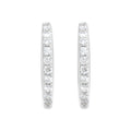 18ct White gold diamond hoops - KL Diamonds