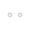 18ct white gold diamond circle studs - KL Diamonds