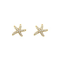 18ct Yellow gold starfish earrings - KL Diamonds