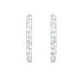 18ct White gold diamond hoop earrings - KL Diamonds