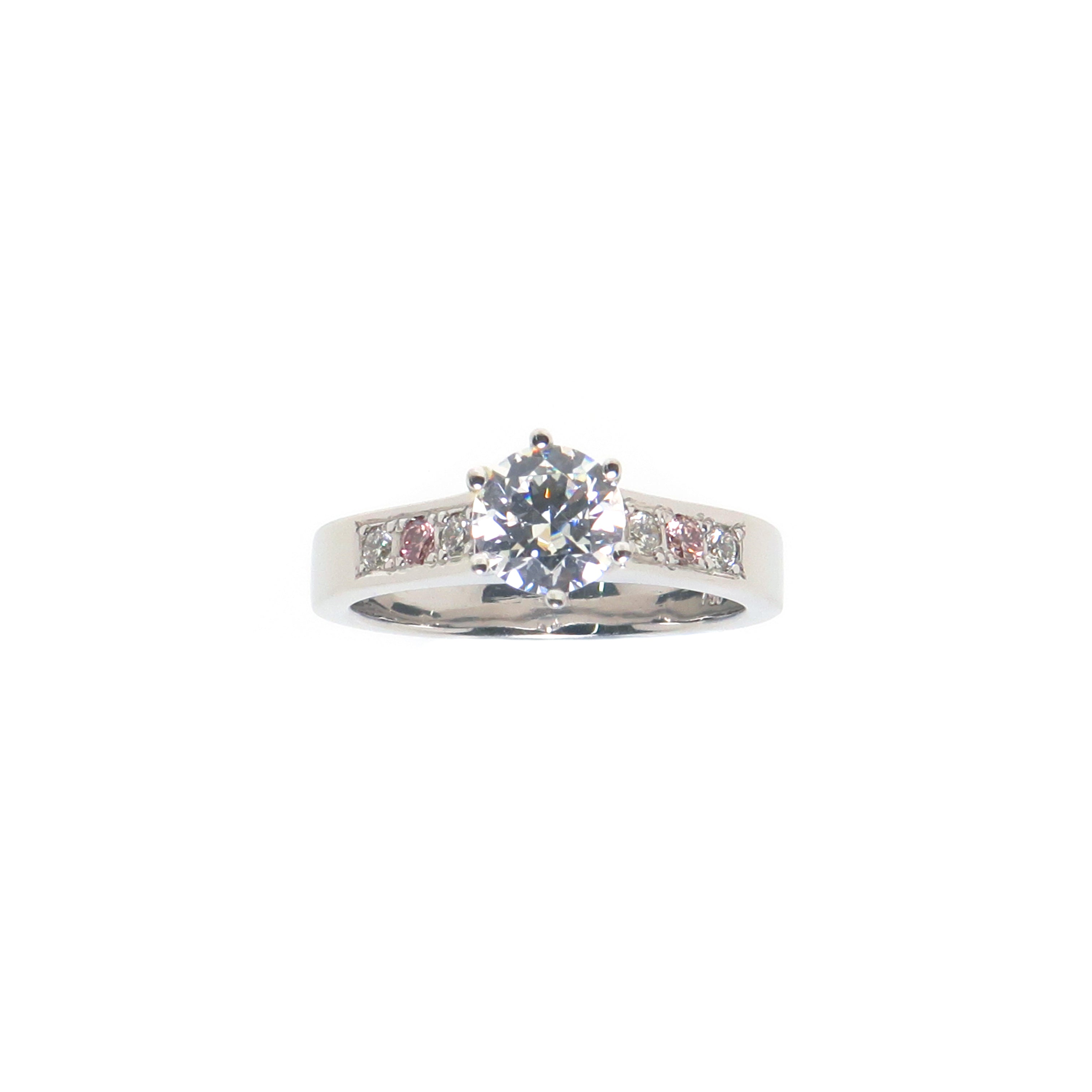 Unwavering Loyalty Cubic Zirconia Pink Diamond Engagement Ring