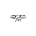 Castilla 18K White Gold Cubic Zirconia Pink Diamond Engagement Ring