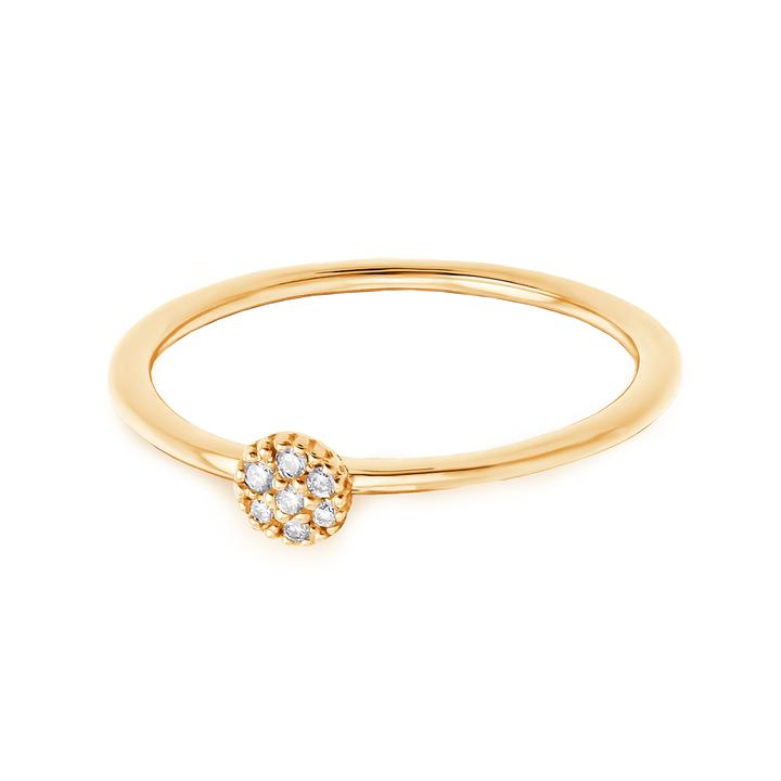 Desert Daisy 9K Gold Stackable Ring