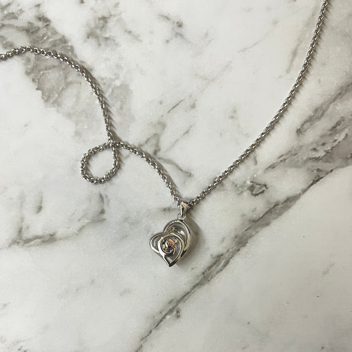 Hartley Pink Diamond Silver Necklace