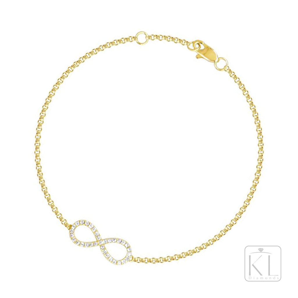 Infinite 18ct Yellow Gold Diamond Bracelet - KL Diamonds