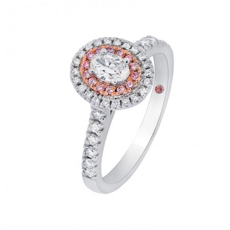 Perri Pink Diamond Oval Engagement Ring - KL Diamonds
