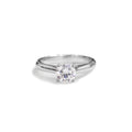 Solitaire round brilliant cut diamond engagement ring - KL Diamonds