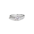 Round brilliant cut diamond engagement ring - KL Diamonds