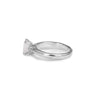 Solitaire emerald cut diamond engagement ring - KL Diamonds