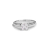 Solitaire princess cut diamond engagement ring - KL Diamonds