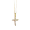 18ct Yellow gold diamond cross - KL Diamonds