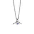 18ct White gold sapphire pendant - KL Diamonds