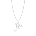 18ct White gold diamond initial pendant - KL Diamonds