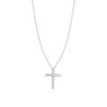 18ct White gold diamond cross - KL Diamonds