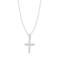 18ct White gold diamond cross - KL Diamonds