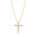 18ct Yellow gold diamond cross - KL Diamonds
