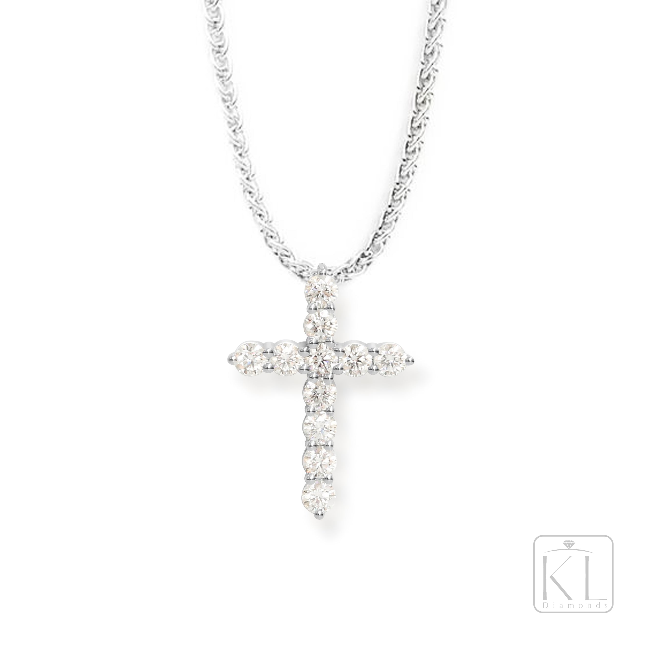 Pilgrim 18ct White Gold & Diamond Pendant - KL Diamonds