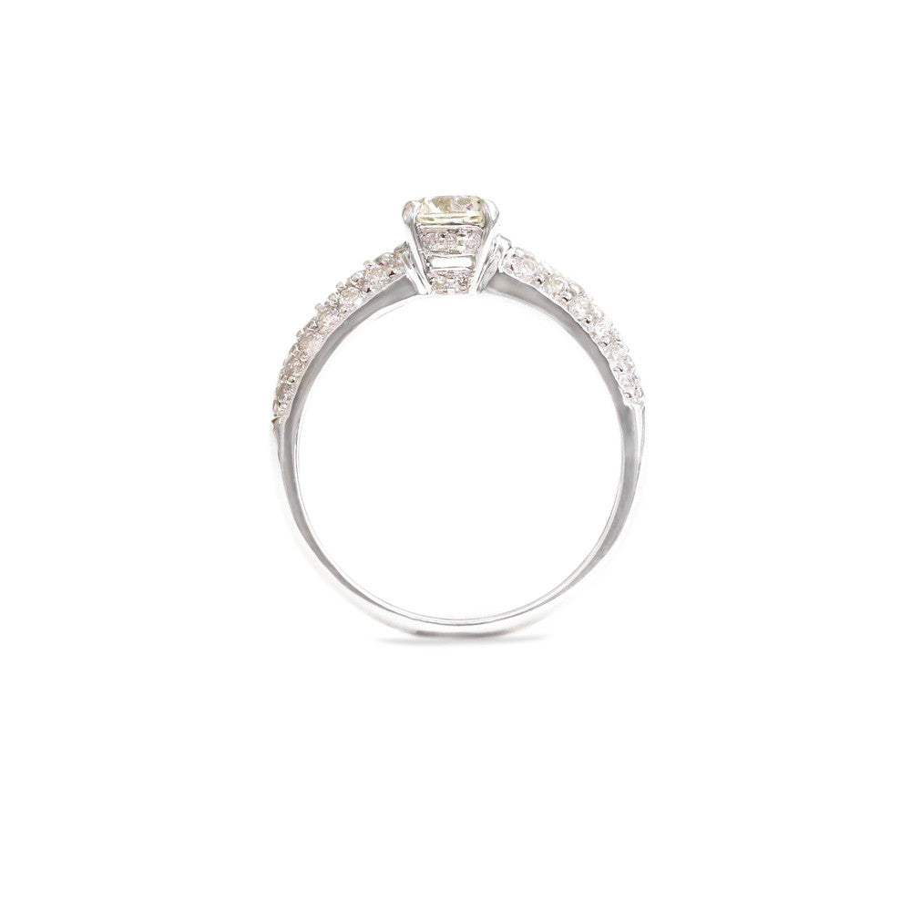 18ct White Gold Diamond Engagement Ring - KL Diamonds