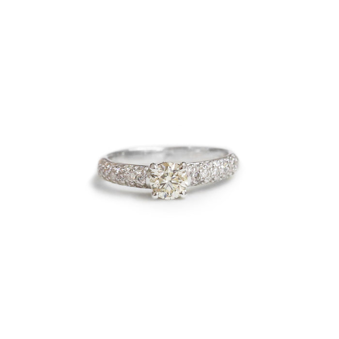 18ct White Gold Diamond Engagement Ring - KL Diamonds